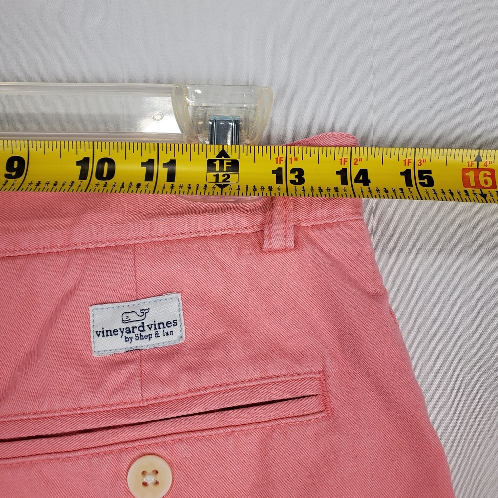 Vineyard Vines Men's Pink Club Shorts 100% Cotton Chino Flat Front Size 28 - Picture 12 of 14